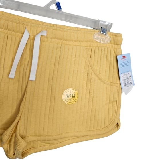 Cat & Jack Girl's Yellow Athletic Shorts Pockets Stretch NWT Girl's Large Plus - Picture 4 of 8